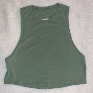 Lululemon Cut Back Crop Tank Top- Light Green